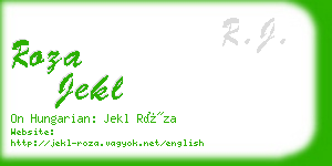 roza jekl business card
